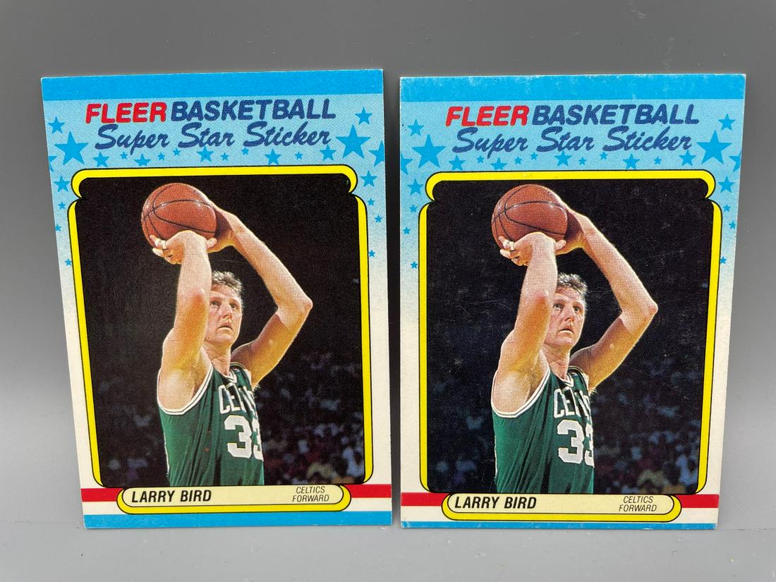 1988-89 Fleer Larry Bird Sticker #2 Lot of 2 (1 of 2)