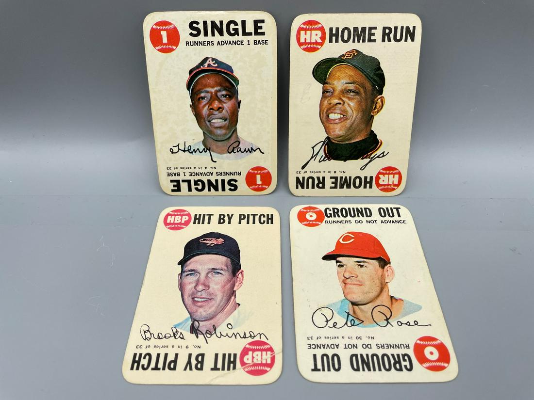 1968 Topps Game Lot of 4 - Hank Aaron, Willie Mays, (1 of 4)