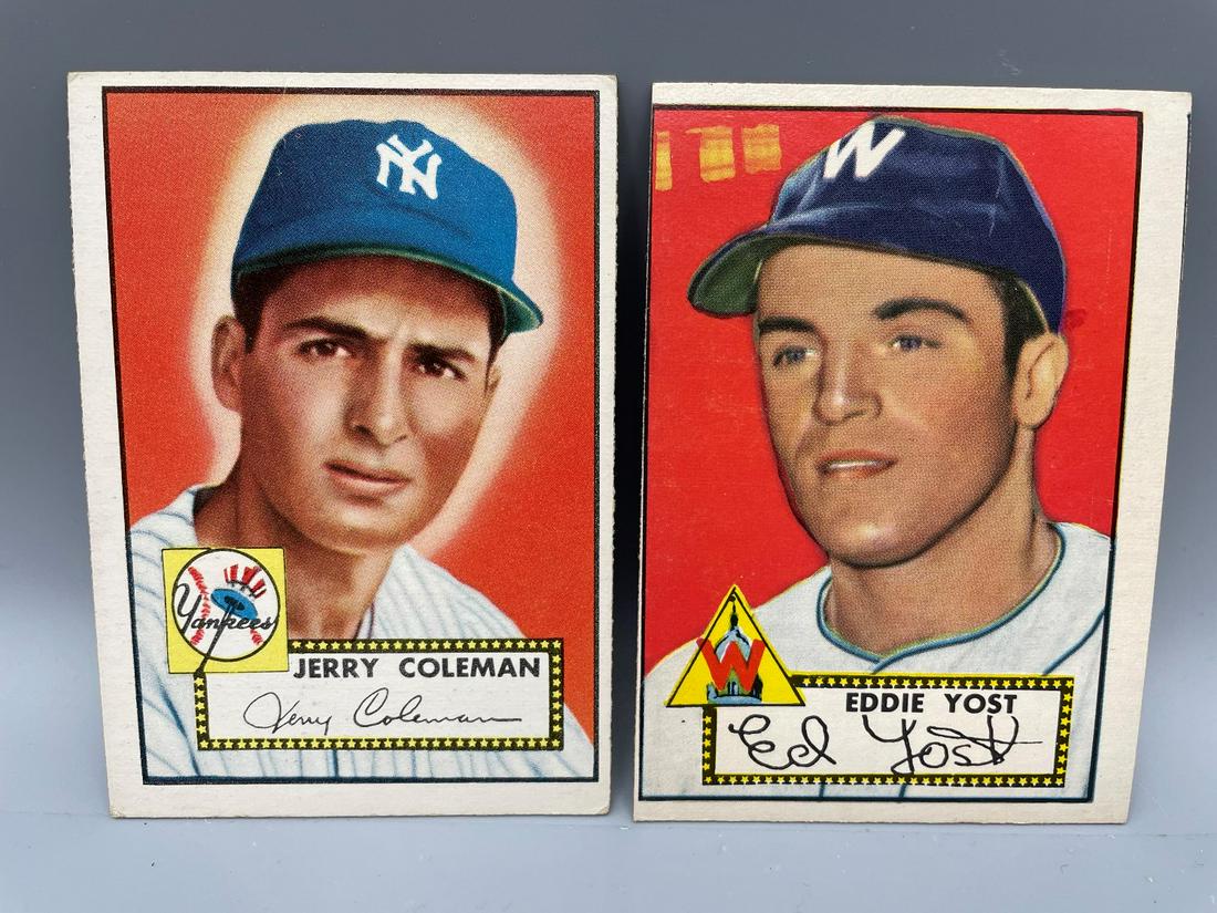1952 Topps Jerry Coleman #237 & Ed Yost #123 (1 of 3)