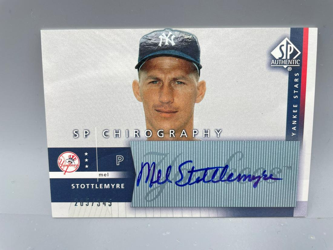 2003 SP Authentic Mel Stottlemyre Autographed Card (1 of 3)
