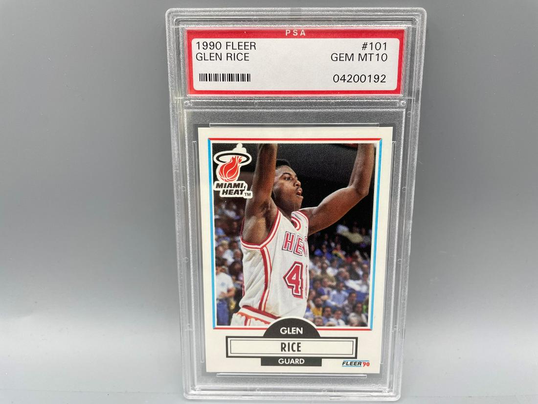 1990-91 Fleer Glen Rice RC #101 PSA 10 (1 of 2)