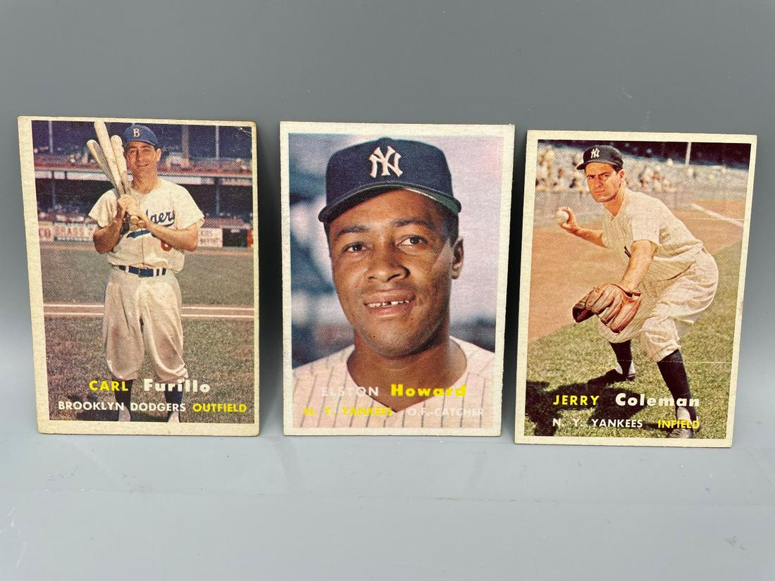 1957 Topps Carl Furillo, Elston Howard, Jerry Coleman (1 of 4)