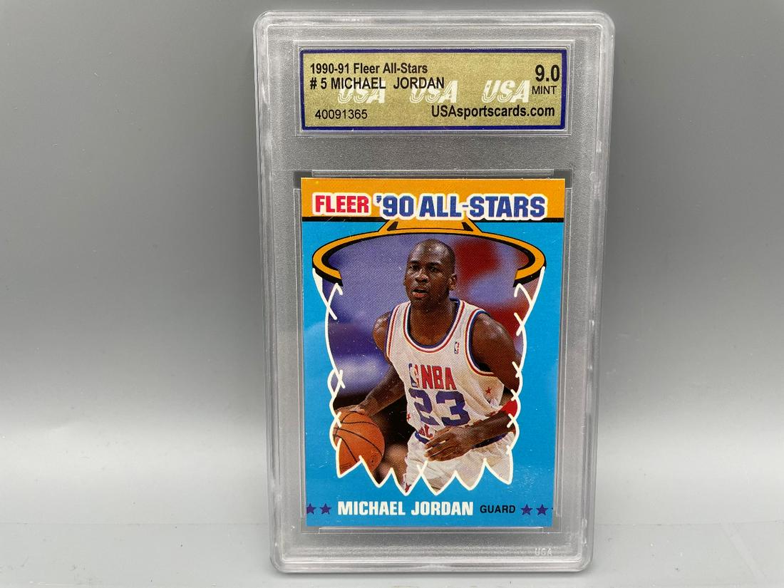 1990-91 Fleer Michael Jordan All Stars #5 USA 9 (1 of 2)