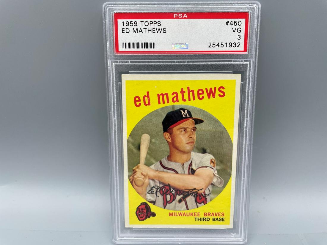 1959 Topps Eddie Mathews #450 PSA 3 (1 of 2)