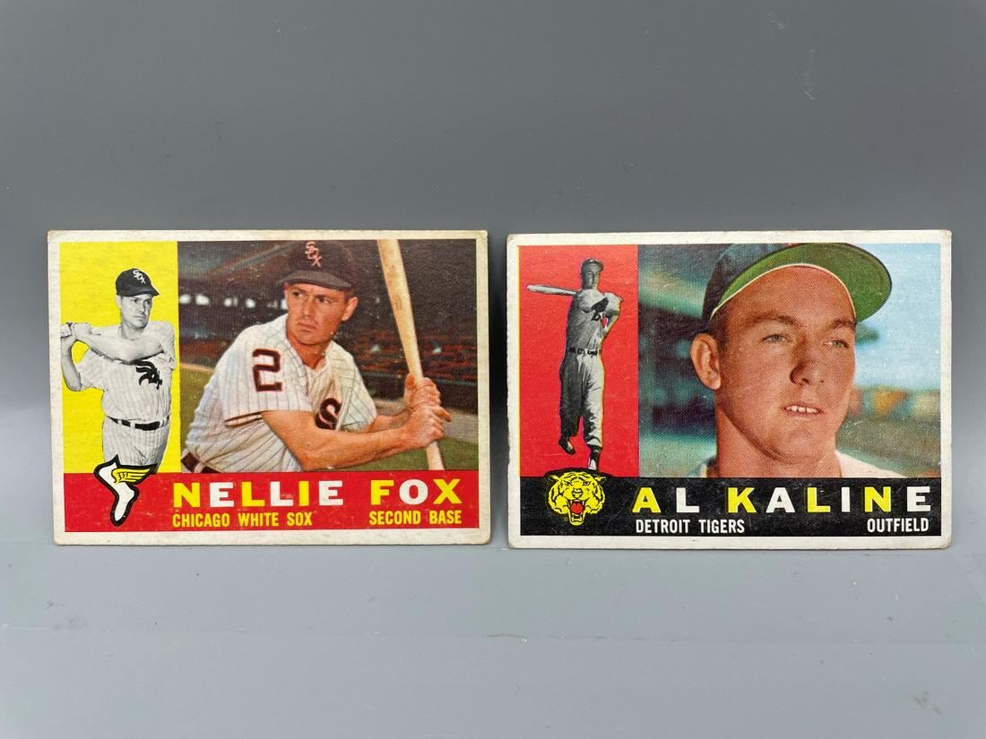1960 Topps Nellie Fox #100 & Al Kaline #50 (1 of 4)