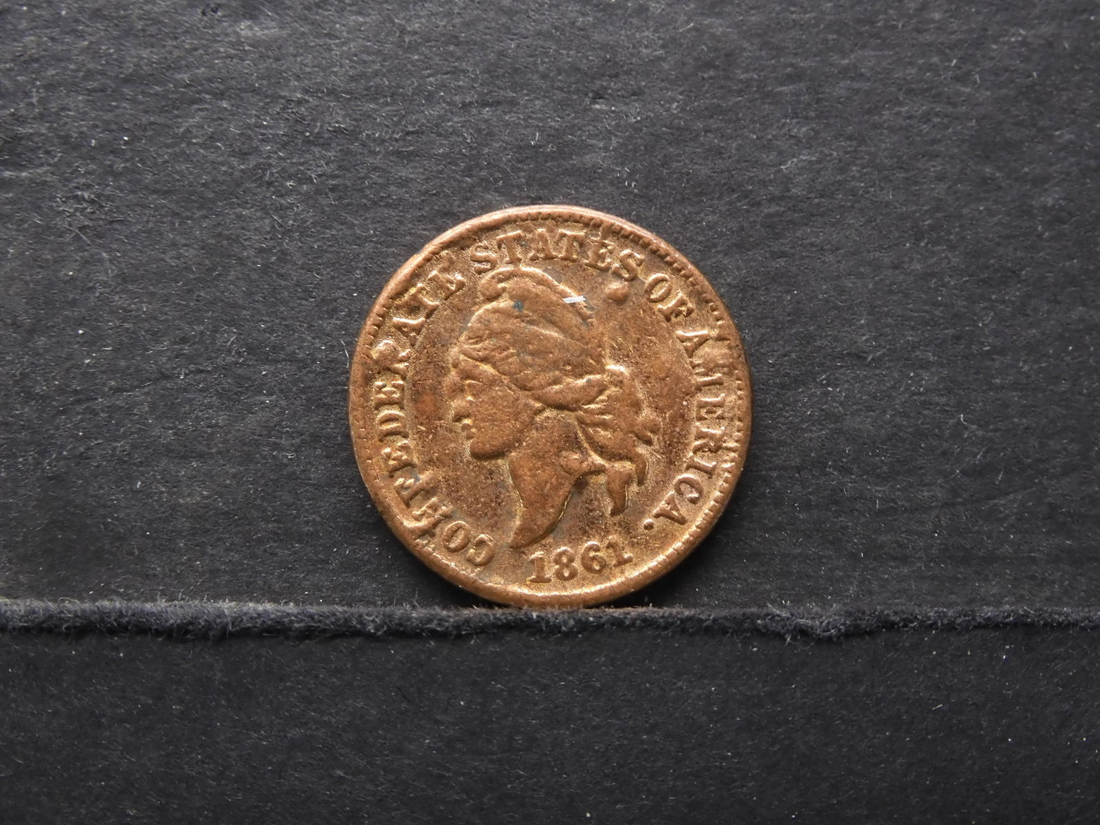 1861 Bashlow Restrike Confederate Cent - Nice Coin (1 of 2)