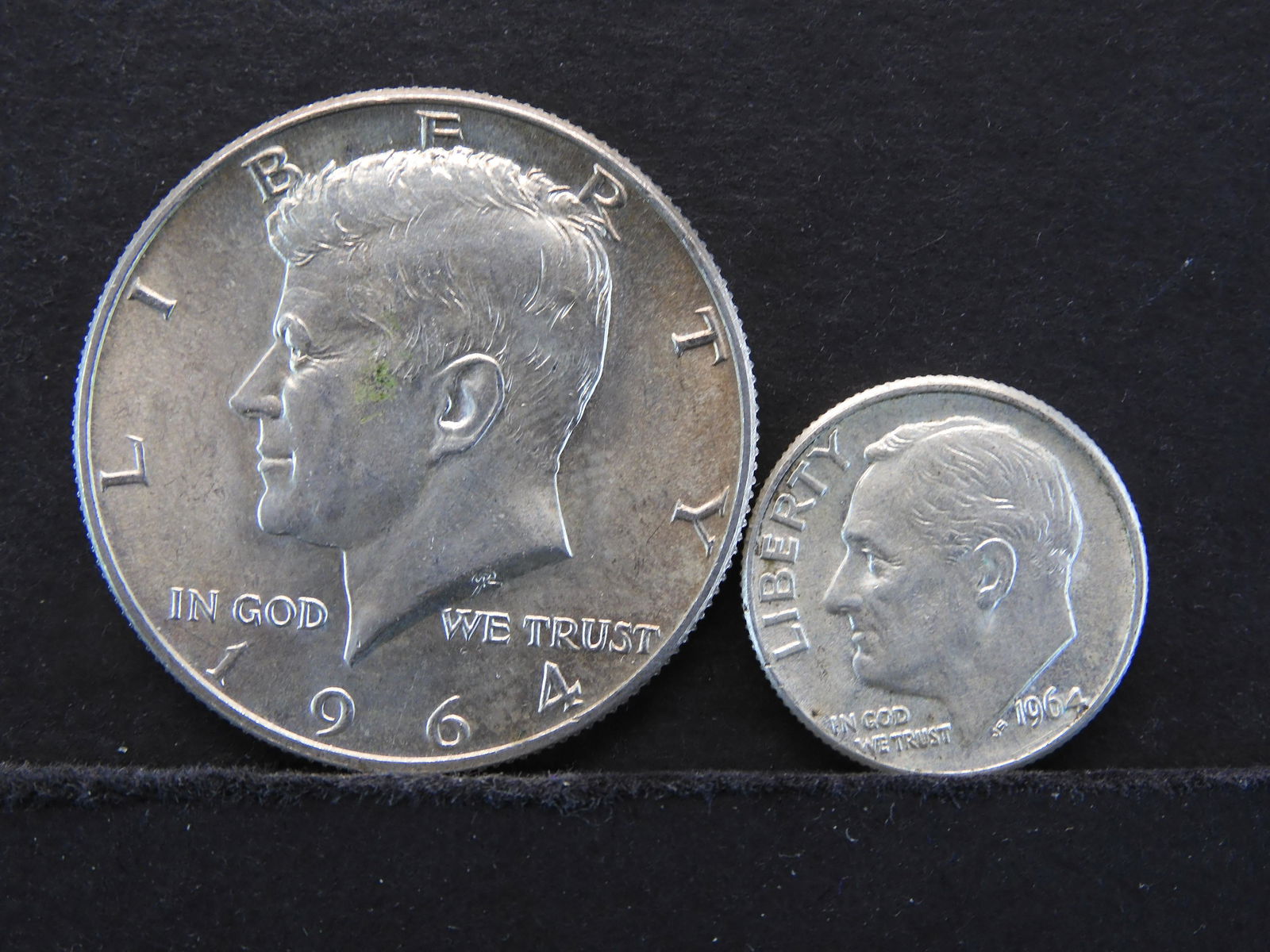 1964-D Kennedy Half Dollar/1964-D Roosevelt Dime - High (1 of 2)