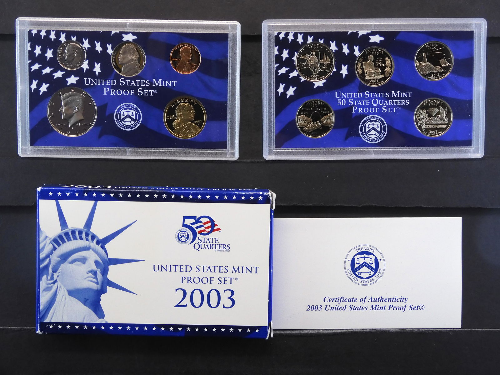 2003-S US Proof Set w/State Quarters  - 10 Coin Set (1 of 7)