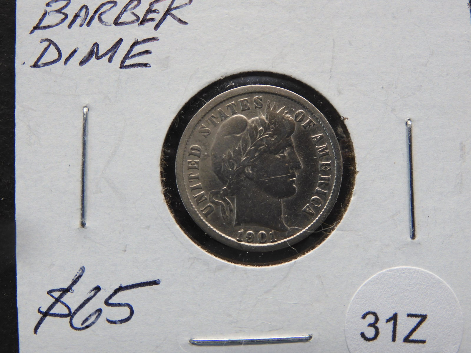 1901 BARBER DIMEâ€¦VERY SHARP DETAILS: 1901 BARBER DIMEâ€¦VERY SHARP DETAILS