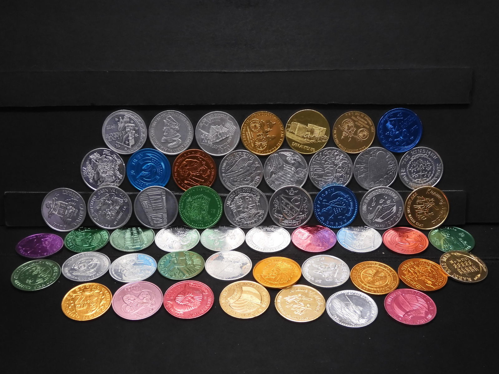 (50) MARDI-GRAS DOUBLOOMS, 1960'S+, UNCIRCULATED! (1 of 7)