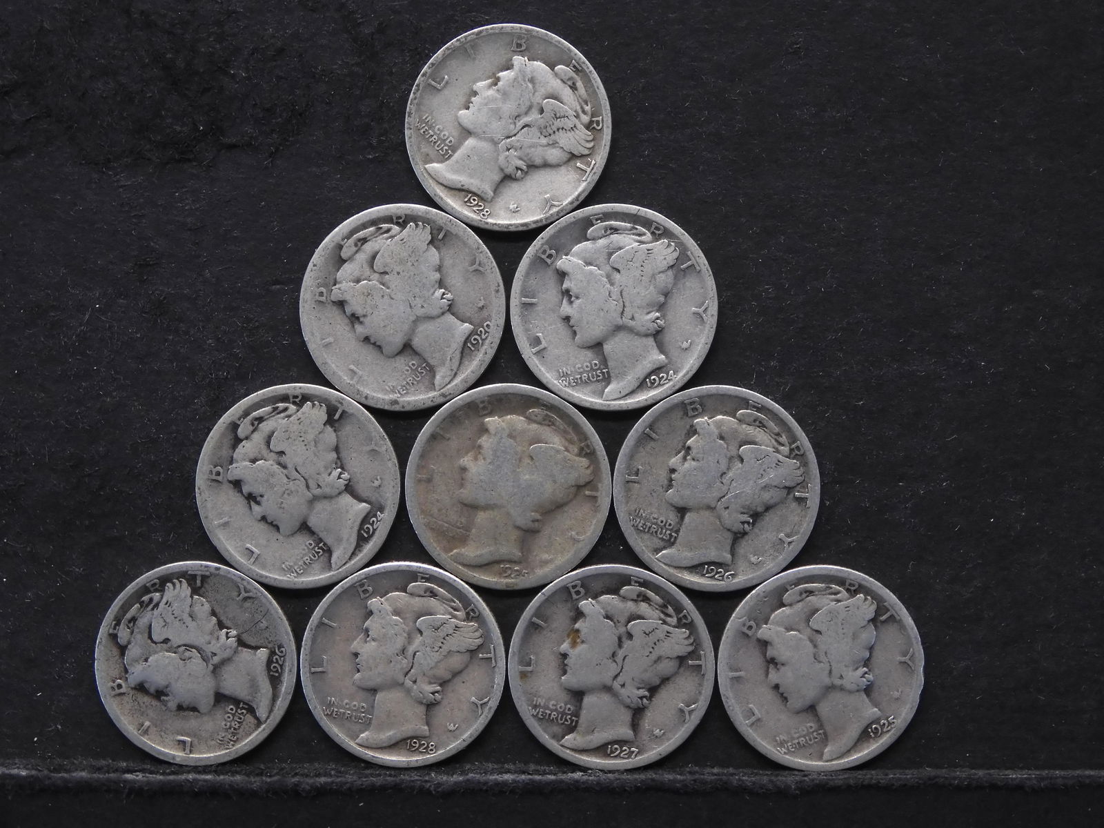 1920's Mercury Dimes - Lot of 10 (1 of 3)