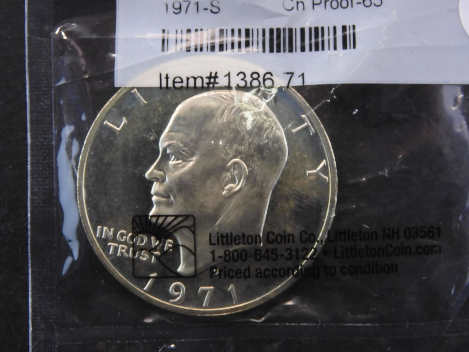 1971-S Eisenhower Proof Silver Dollar Packaged by (1 of 3)