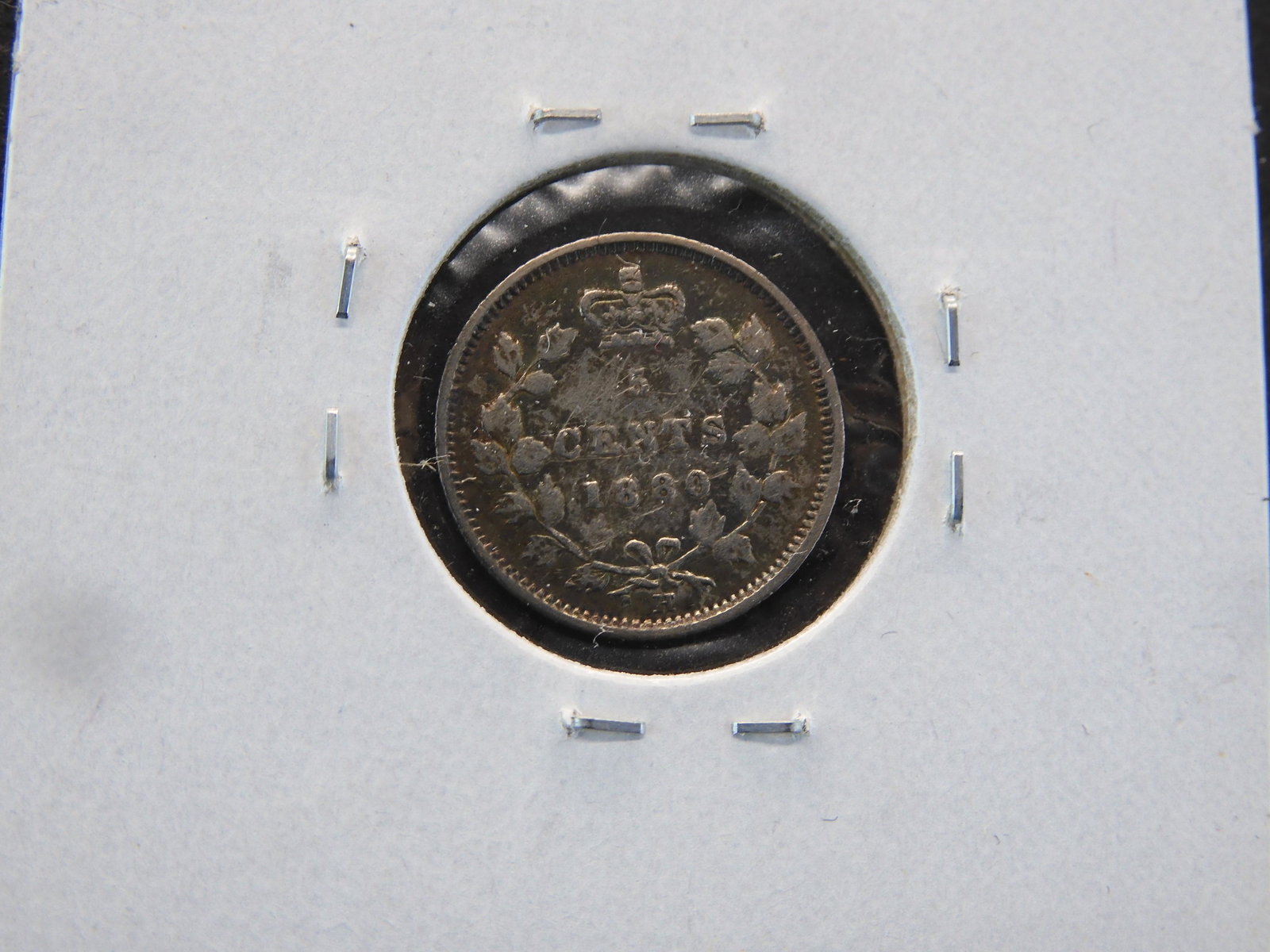 1880-H Canada 5c.  VG+. (1 of 3)
