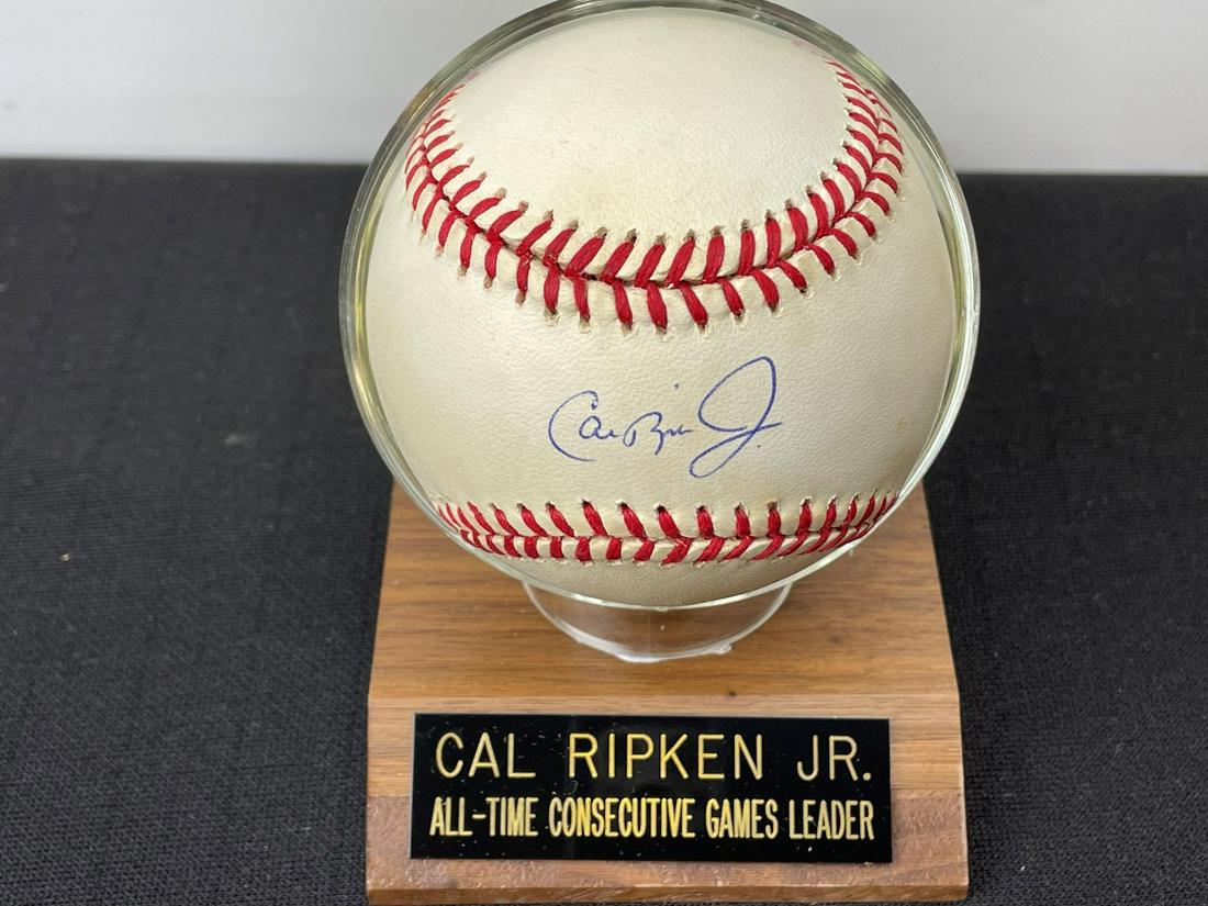 Cal Ripken Jr Autographed OAL Baseball - Score Board (1 of 3)