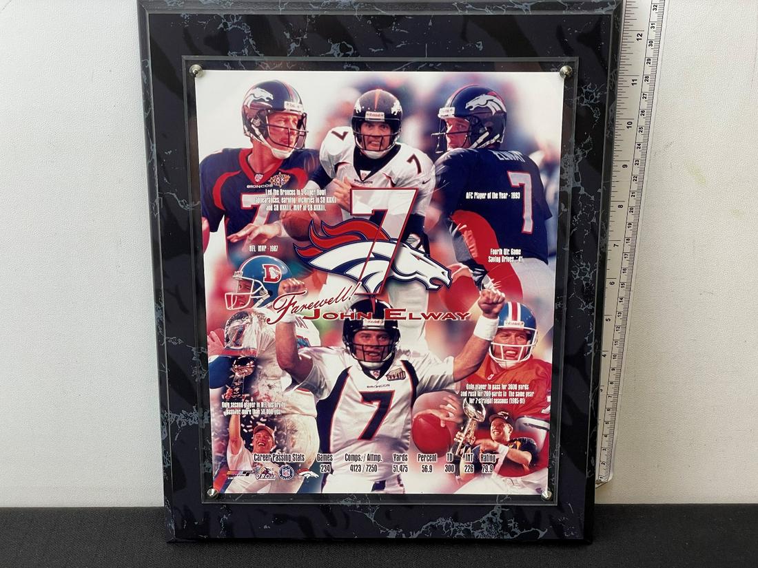 John Elway Denver Broncos Farewell Plaque: John Elway Denver Broncos Farewell Plaque