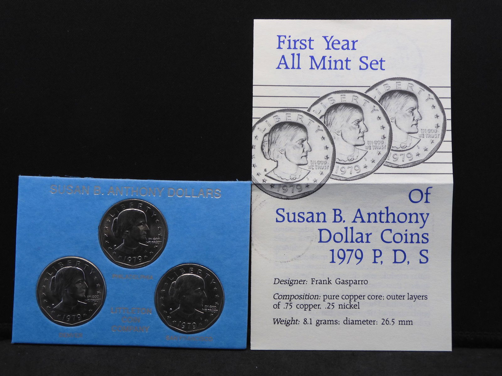 1979 Susan B. Anthony Dollars - P & D & S Mints in Nice (1 of 4)