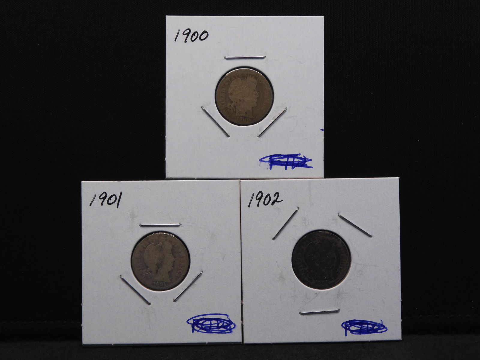 Barber Silver Dimes - 1900 & 1901 & 1902 (1 of 7)