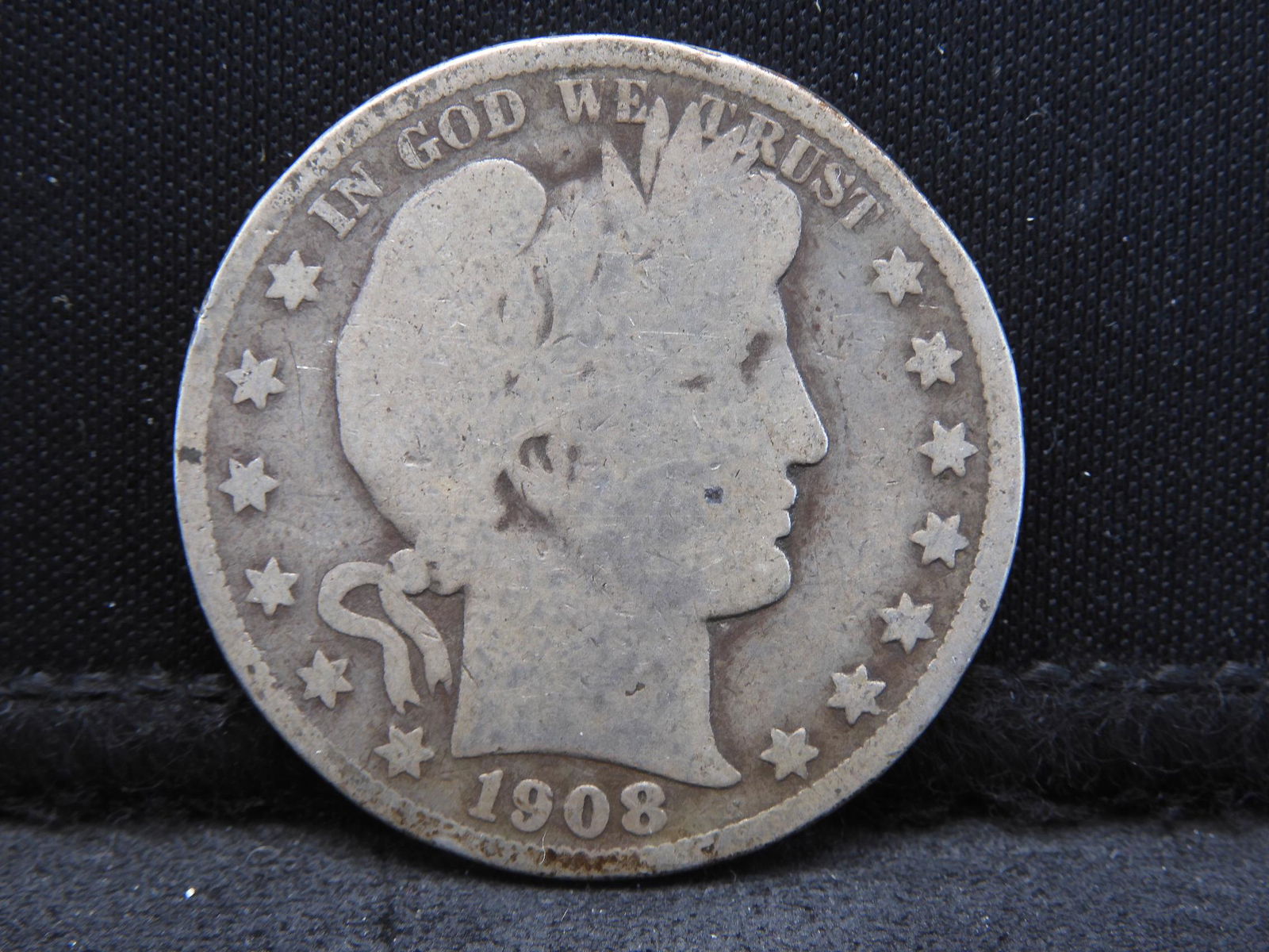 1908-S Barber Silver Half Dollar (1 of 2)