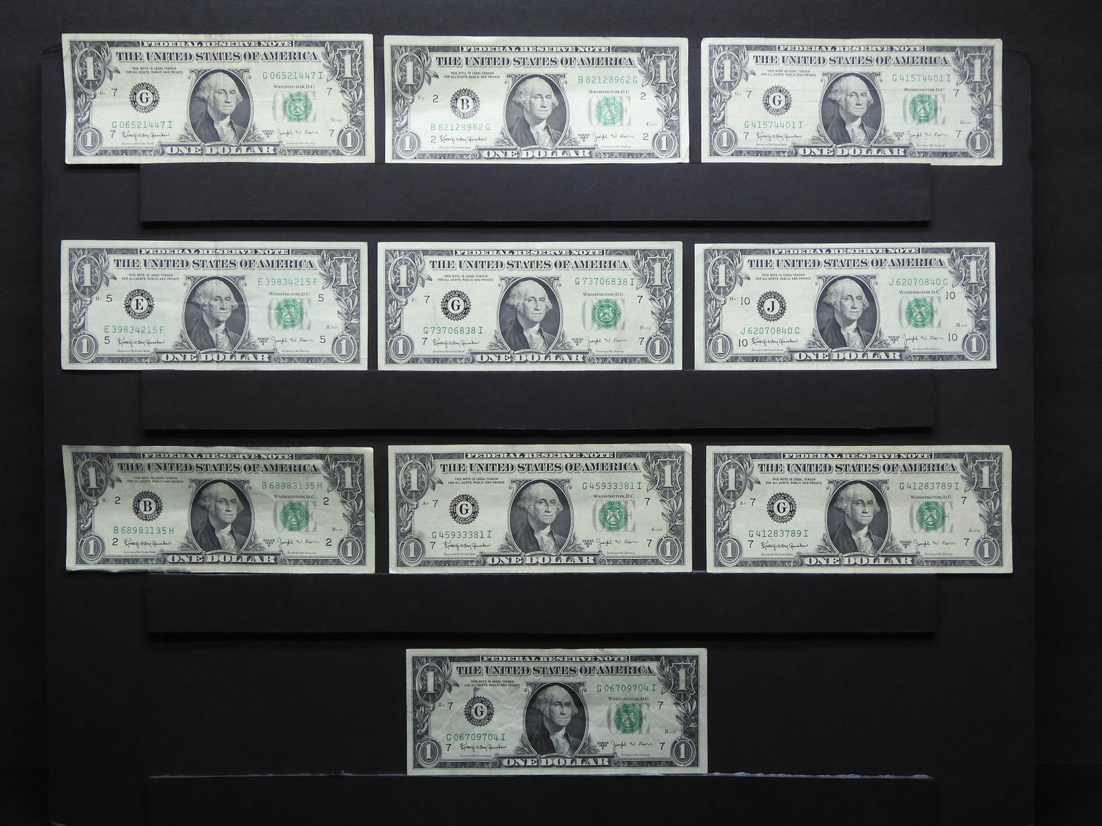 (10) x 1963 Joseph Barr Notes.  Various Conditions Some (1 of 8)