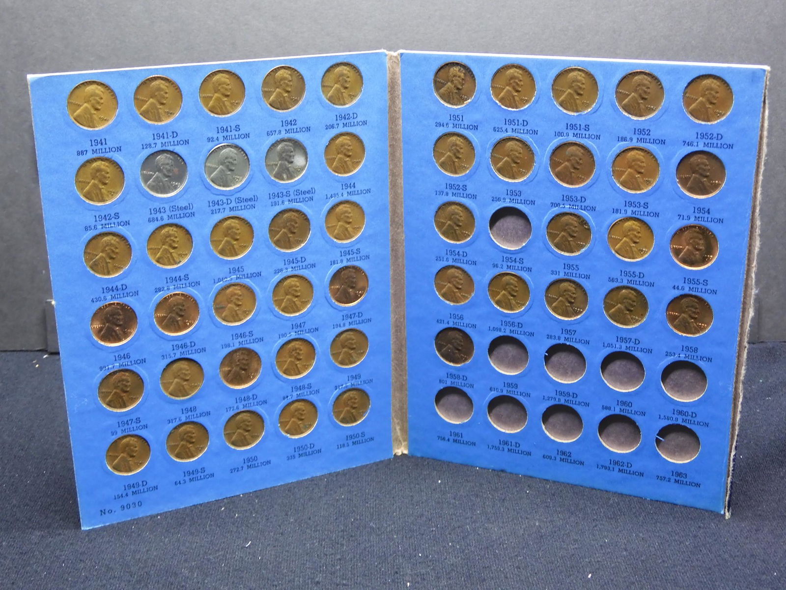 1941-1958 Lincoln Book #2 Complete with Steel Cents & (1 of 5)