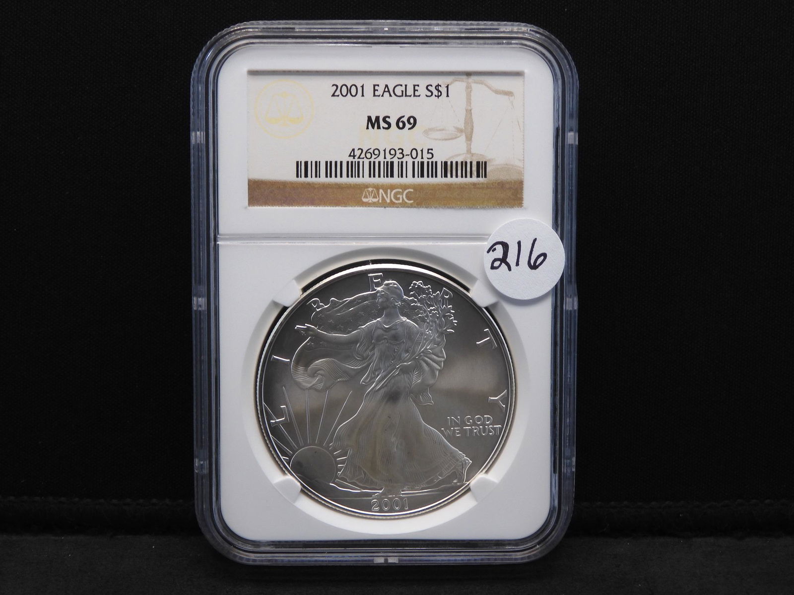 2001 NGC MS69 American Silver Eagle (1 of 4)
