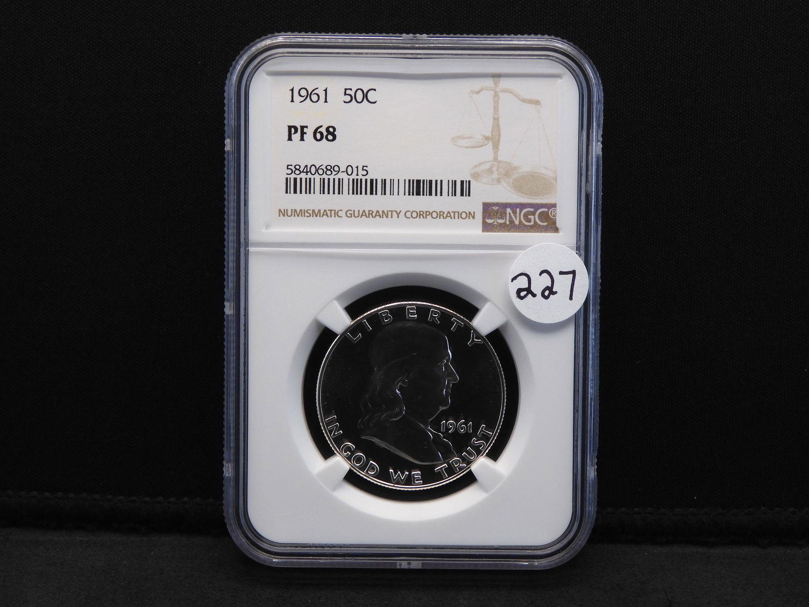 1961 NGC PF68 Franklin Silver Proof Half Dollar (1 of 4)