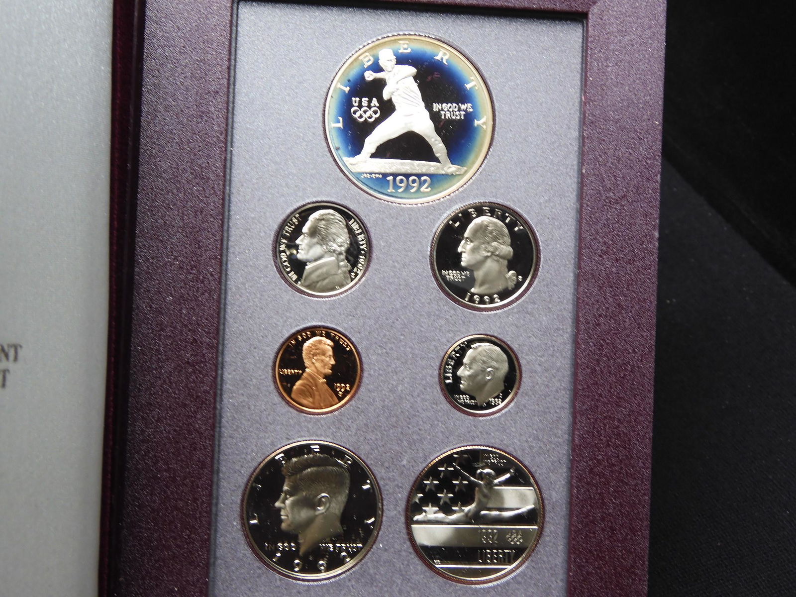 1992 U.S. Olympic Prestige 7 Coin Proof Set OGP (1 of 6)