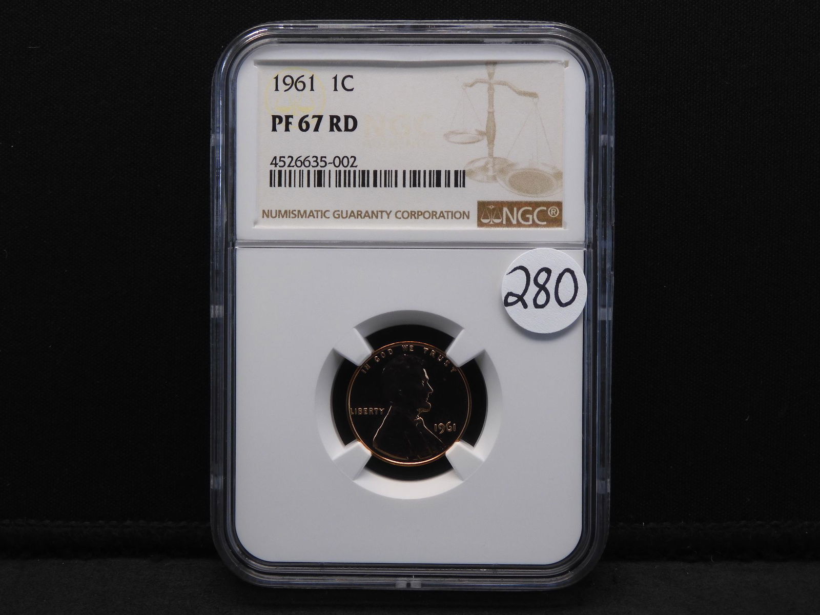 1961 NGC PF67 RD Lincoln Memorial Cent (1 of 4)