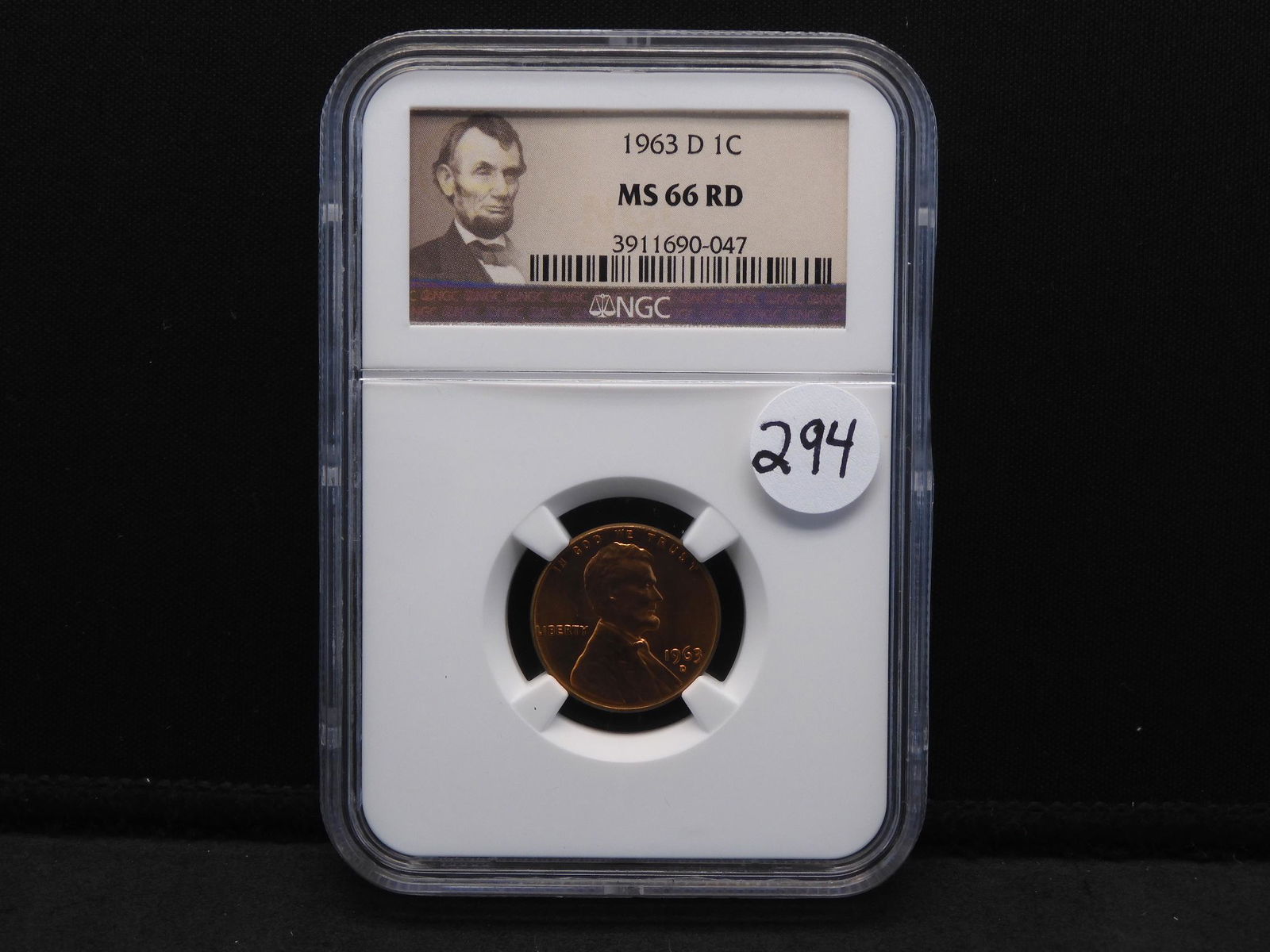 1963-D NGC MS66 RD Lincoln Memorial Cent (1 of 4)