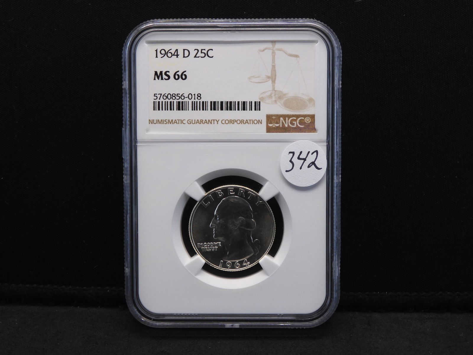 1964-D NGC MS66 Washington Quarter (1 of 4)