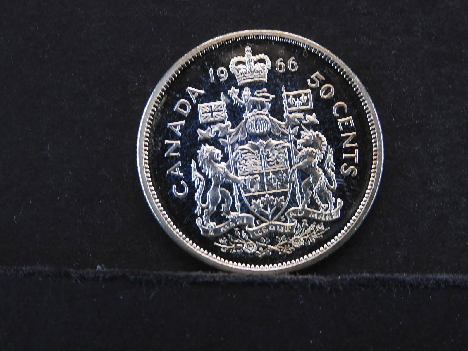 1966 Canadian MS 66 Silver Half Dollar Toned (1 of 2)