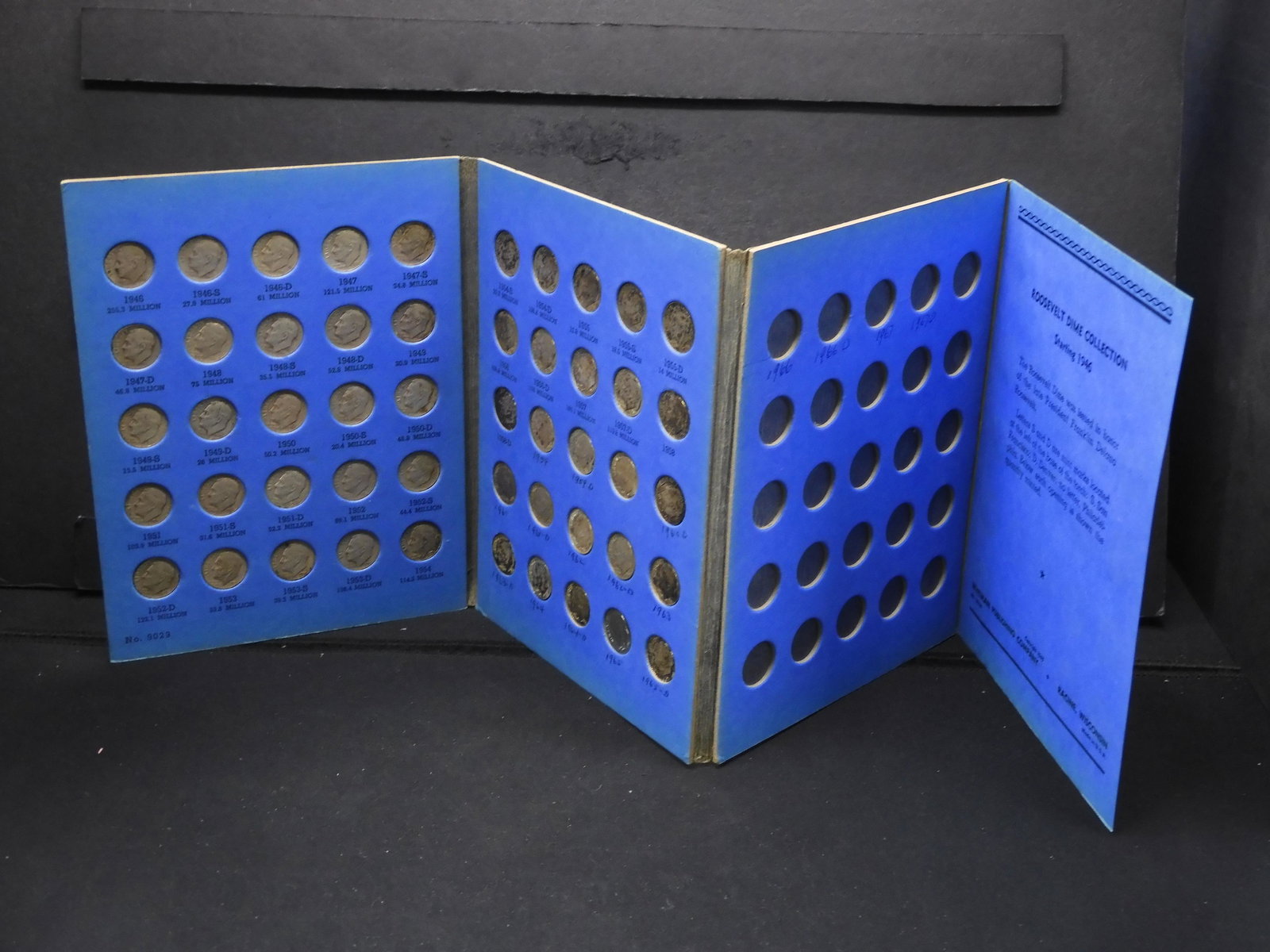 Complete set of Silver Roosevelt Dimes in Whitman (1 of 6)