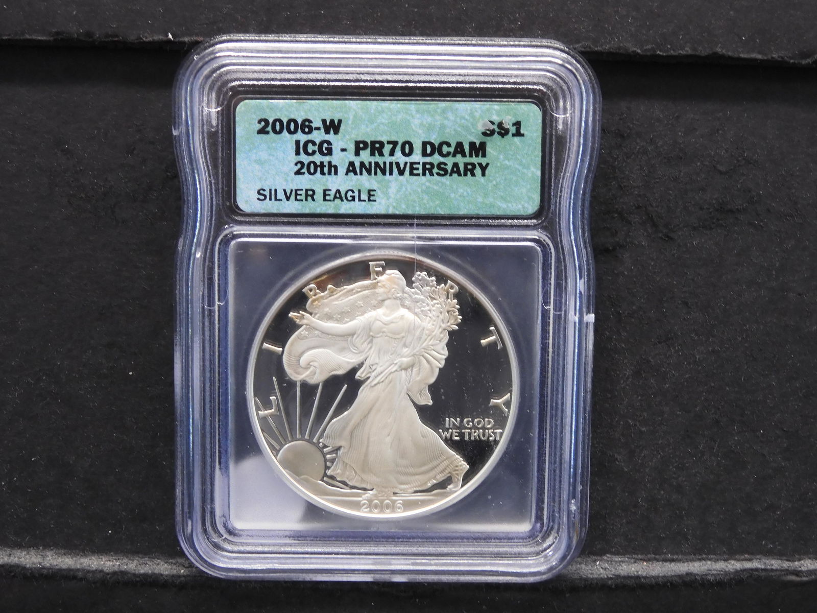 2006-W  Silver Eagle PR70 DCAM ICG 20th Anniversary (1 of 4)