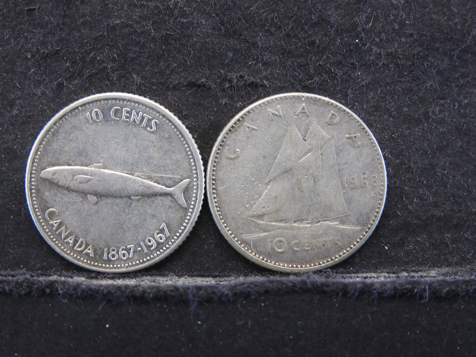 1967 & 1968 CANADA DIMES 50% SILVER (1 of 3)