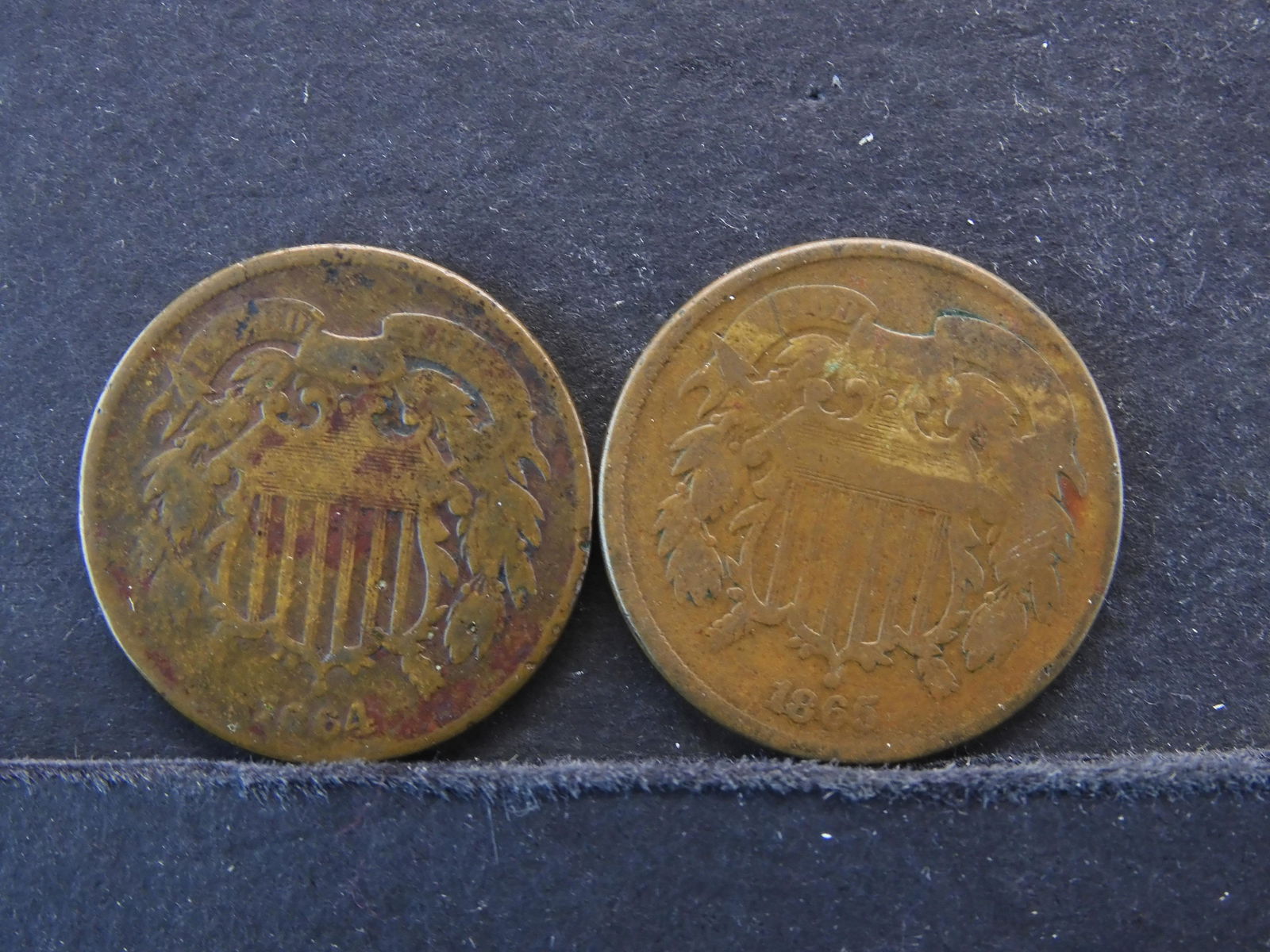 1864/1865 2 Cent Pieces (1 of 2)