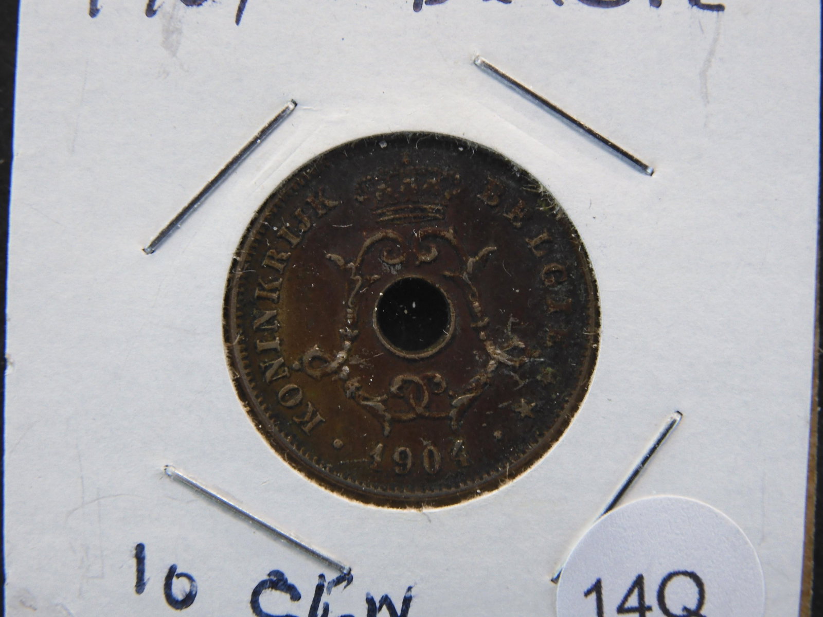 1904 Belgium 10 Cen: 1904 Belgium 10 Cen