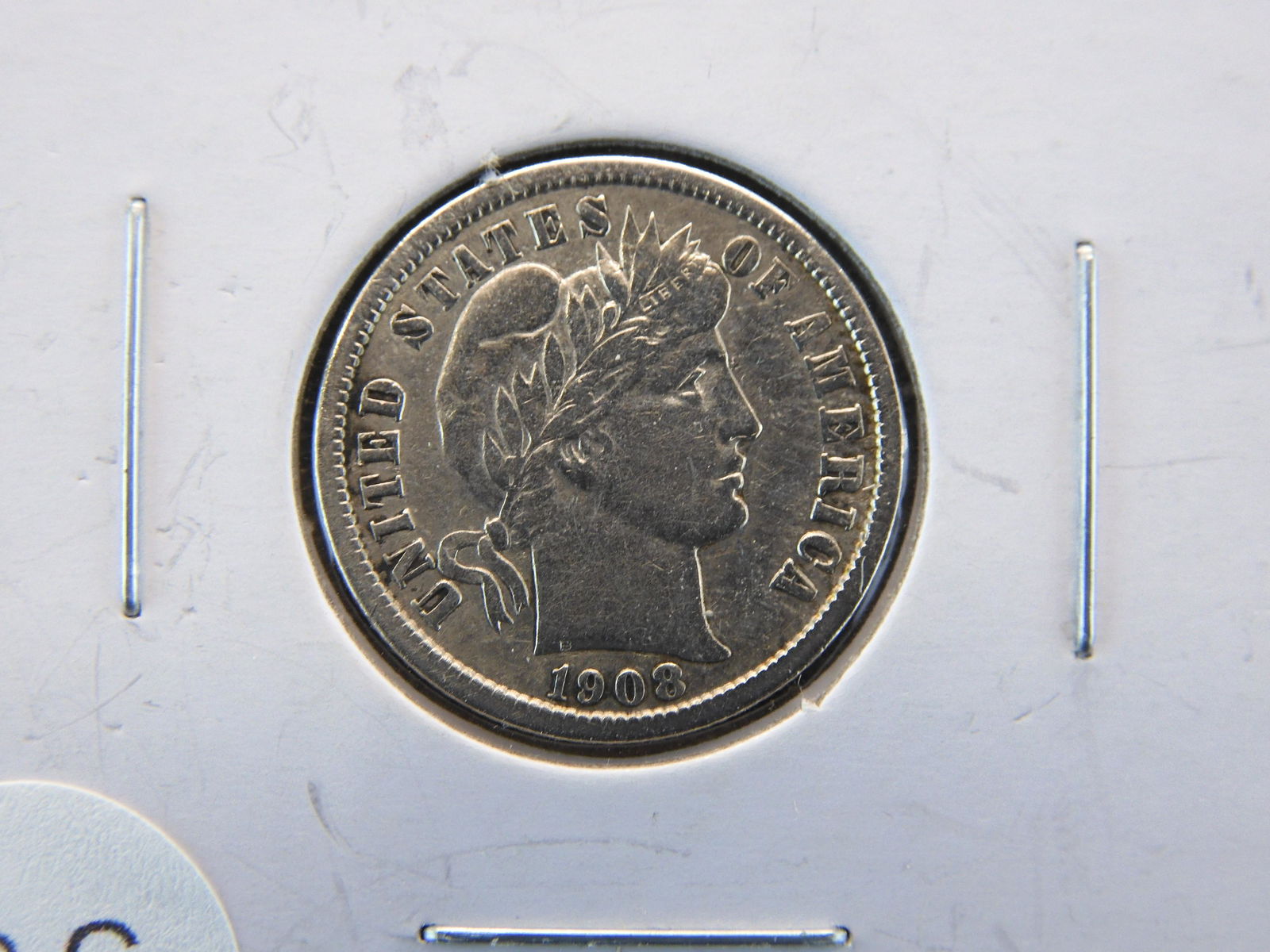 1908-D AU Barber Dime (1 of 3)