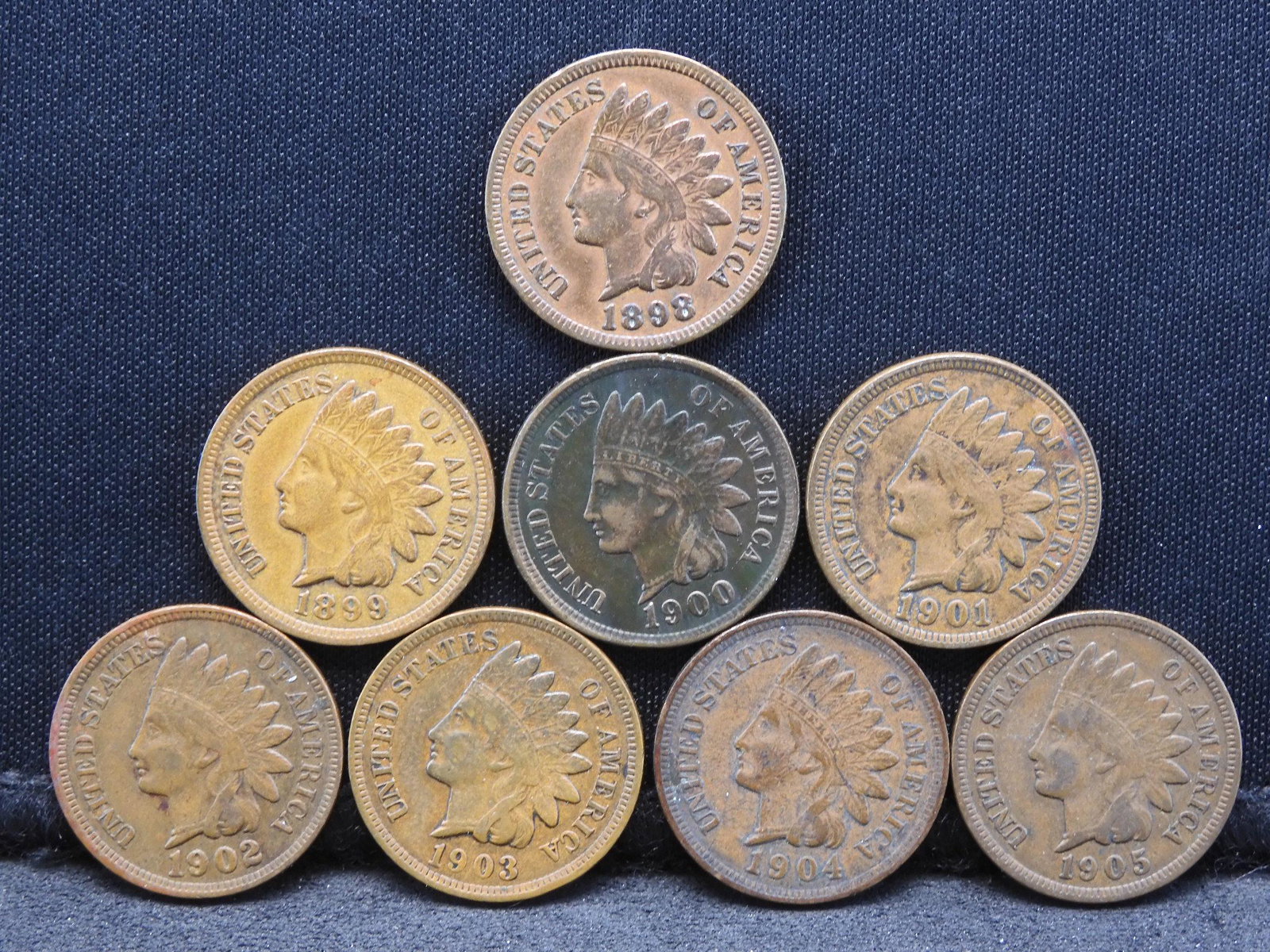 1898 through 1905 Full Bold Liberty Indian Head Cents. (1 of 2)