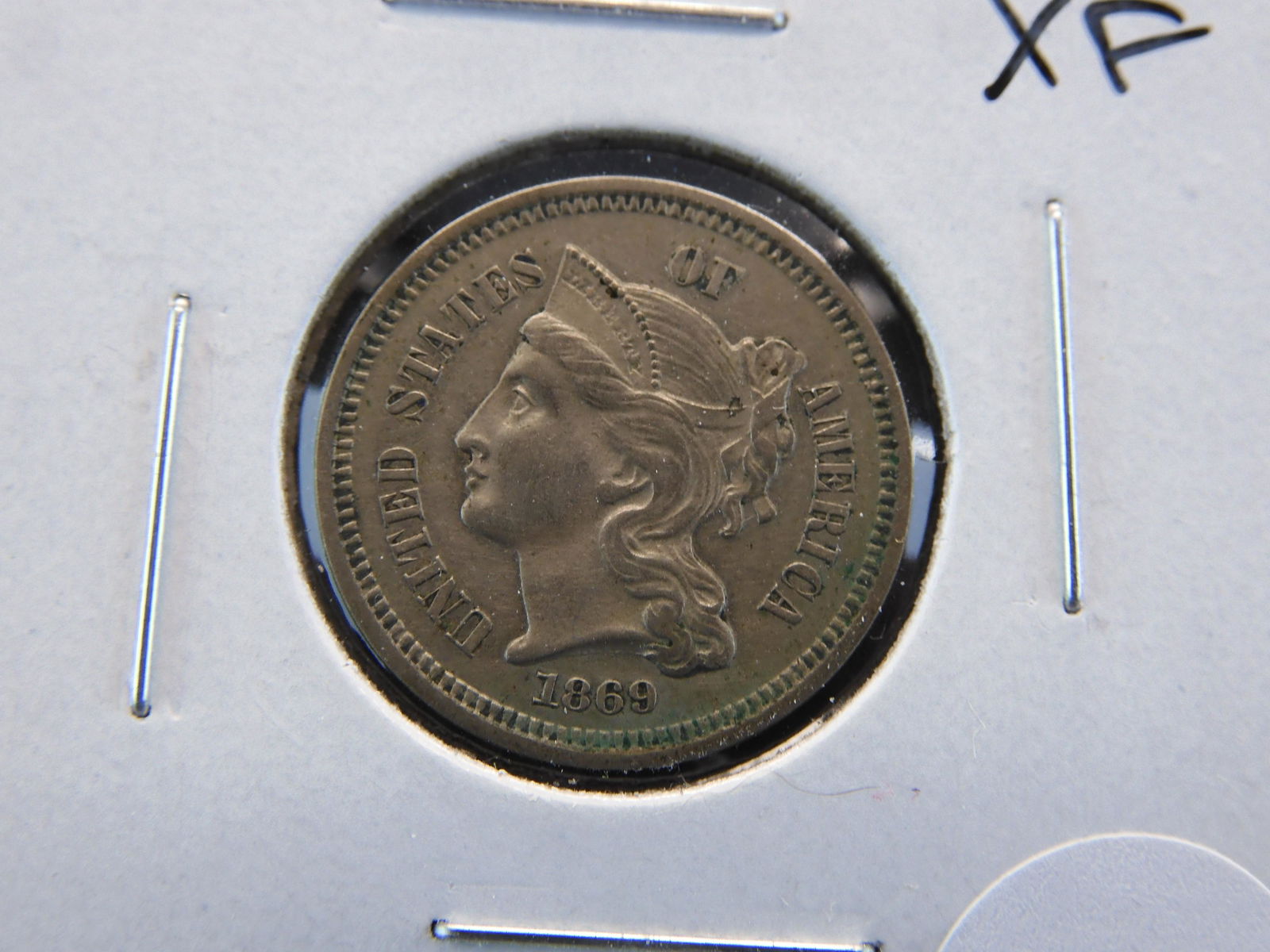 1869 3c Nickel.  XF. (1 of 3)