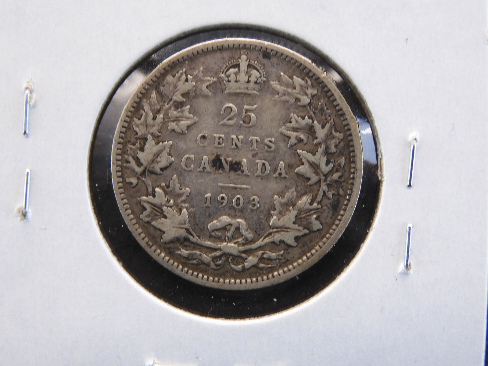 1903 Canada 25c.  VG+. (1 of 3)
