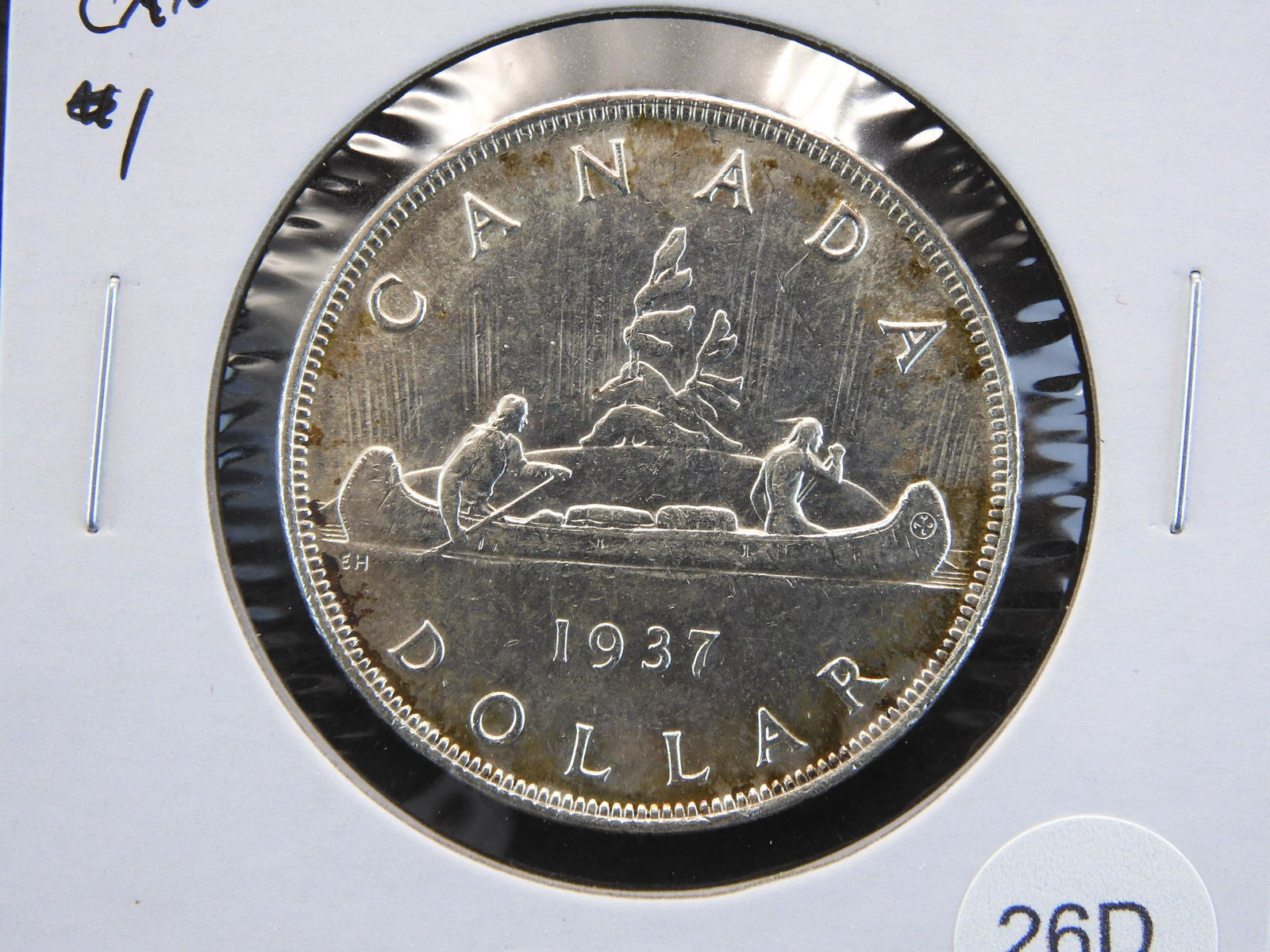 1937 Canada $1.  AU/UNC. (1 of 3)