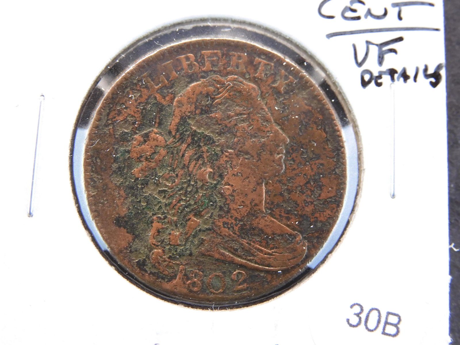1802 Large Cent.  VF Details. (1 of 3)