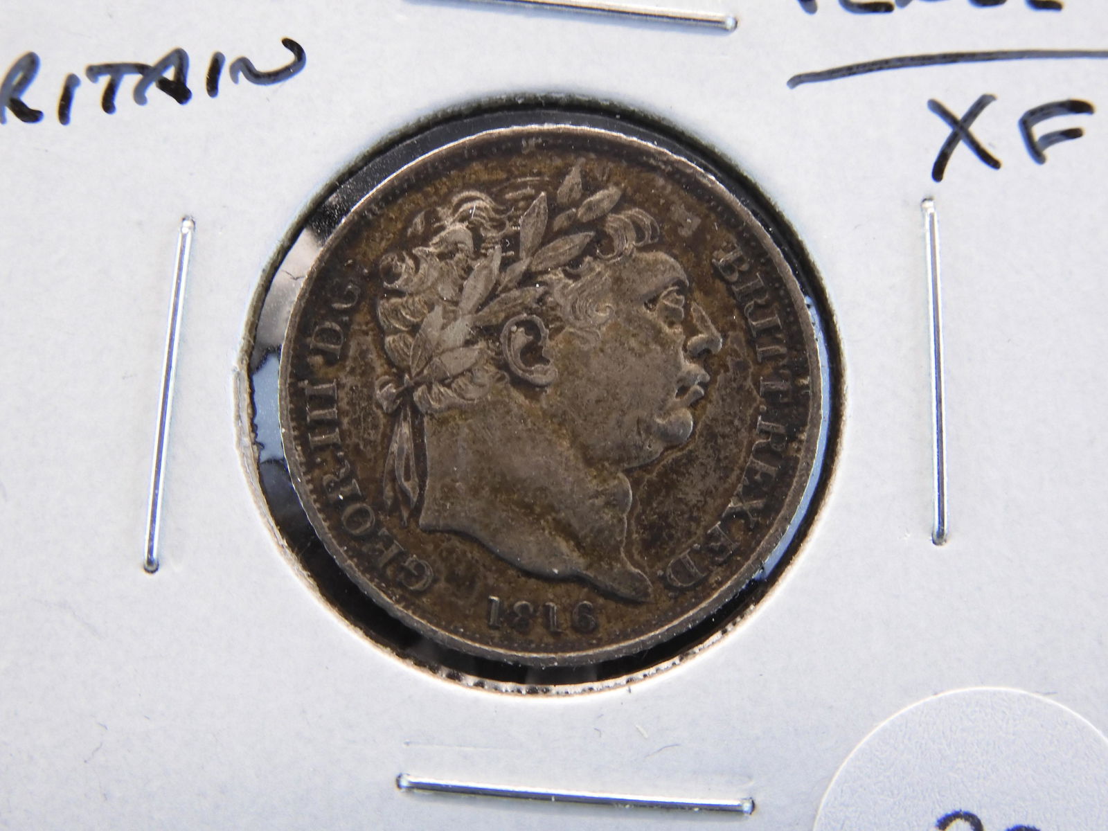 1816 Great Britain Silver 6 Pence.  XF. (1 of 3)