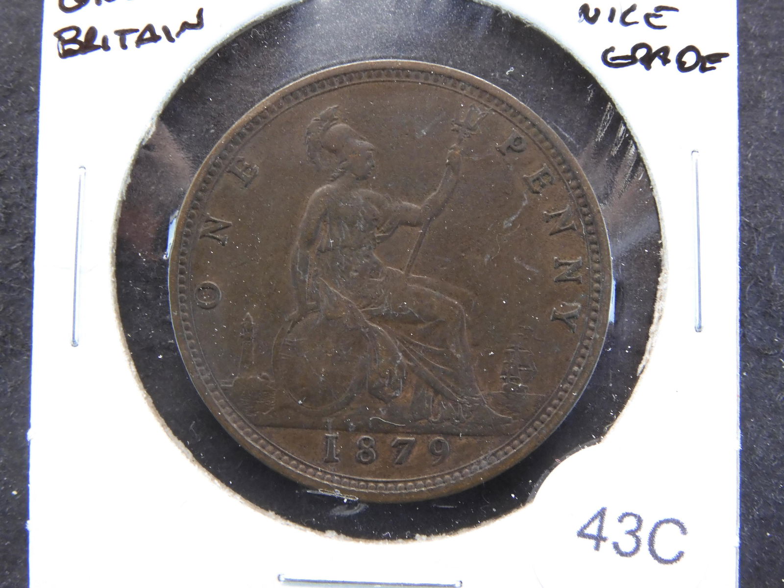 1879 Great Britain Penny.  Nice Grade. (1 of 3)