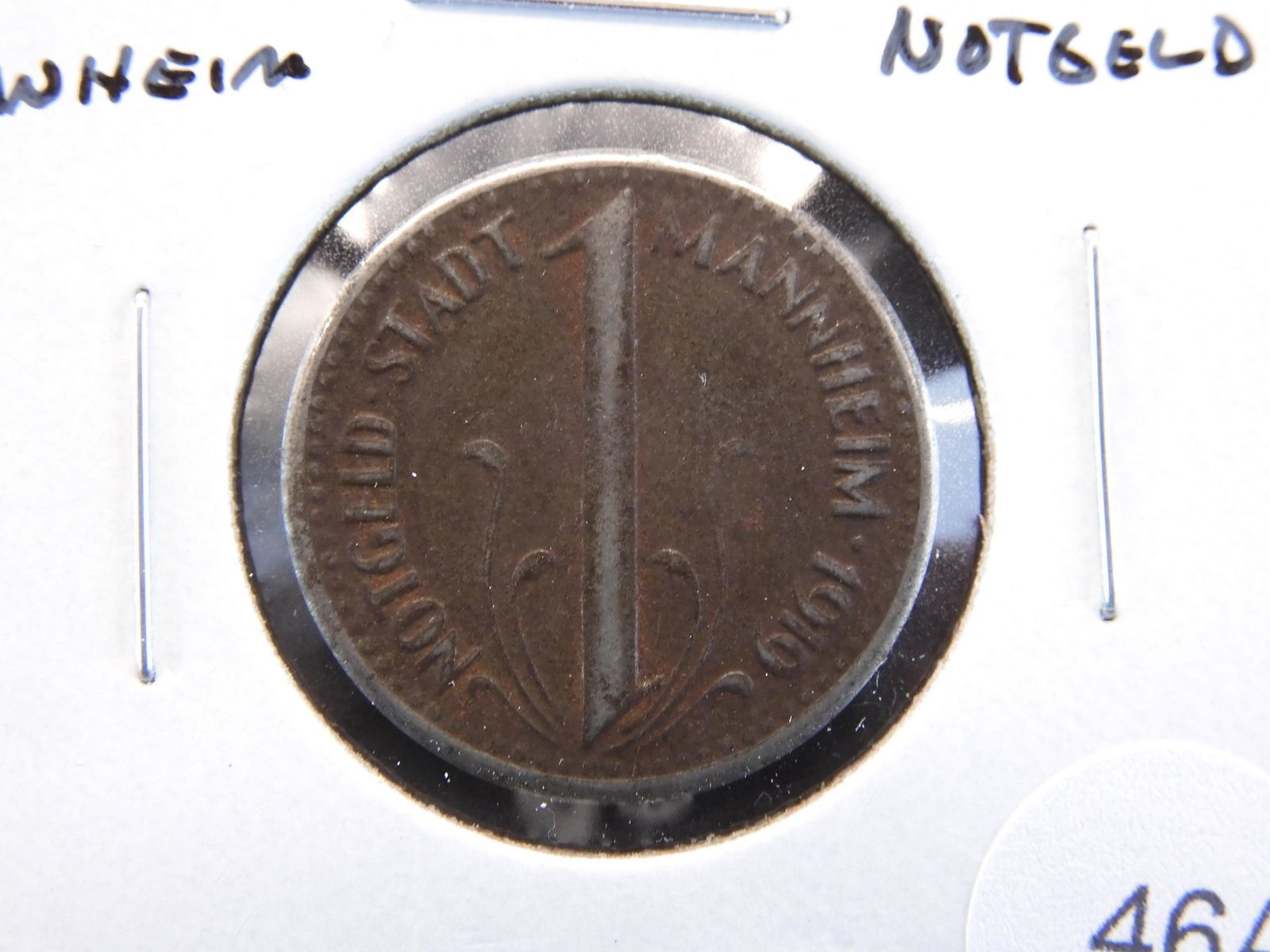 1919 Germany-Manheim 10 Pfennig Notgeld. (1 of 3)