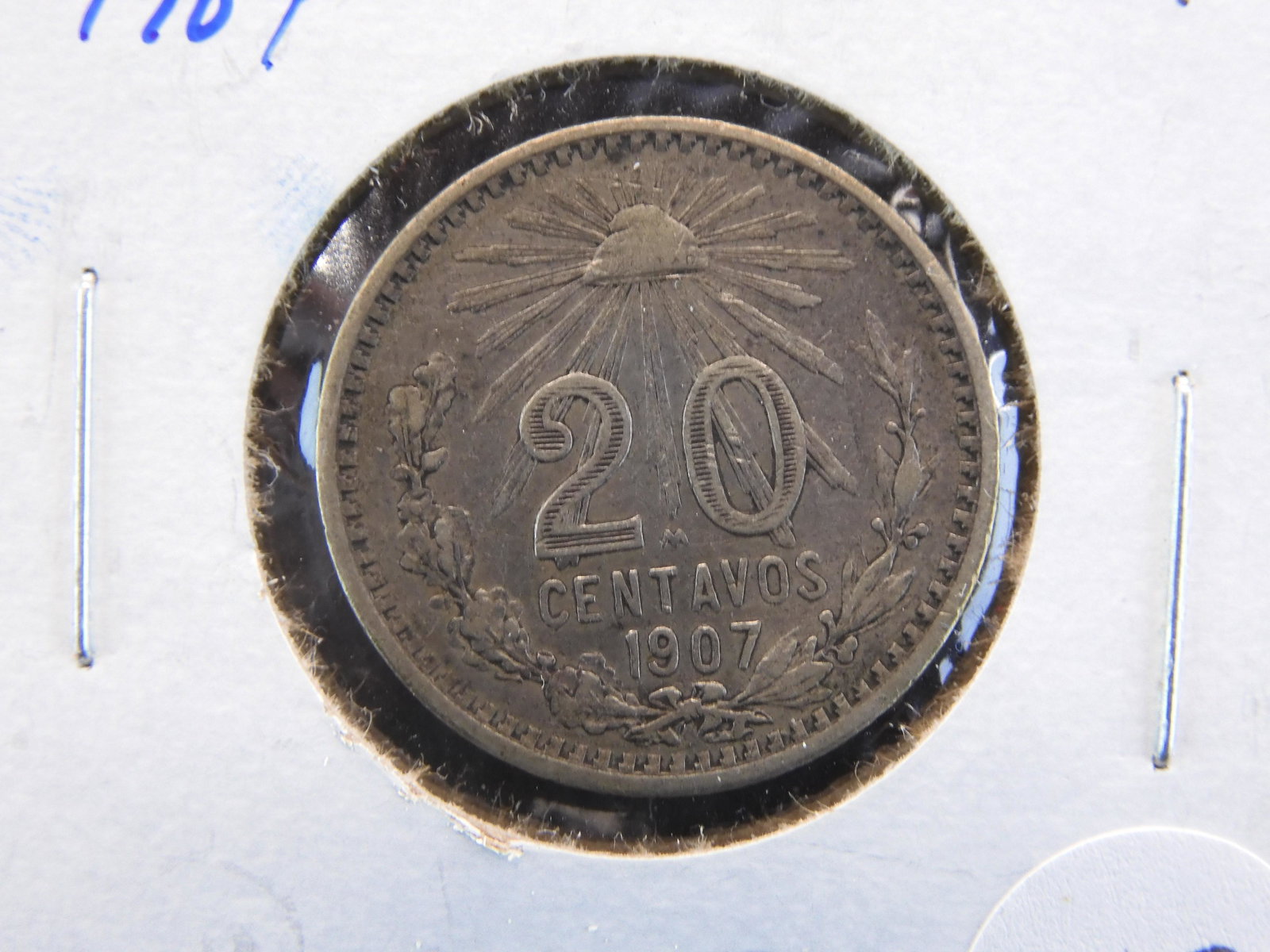 1907 Silver Mexico 20 Centavos (1 of 3)