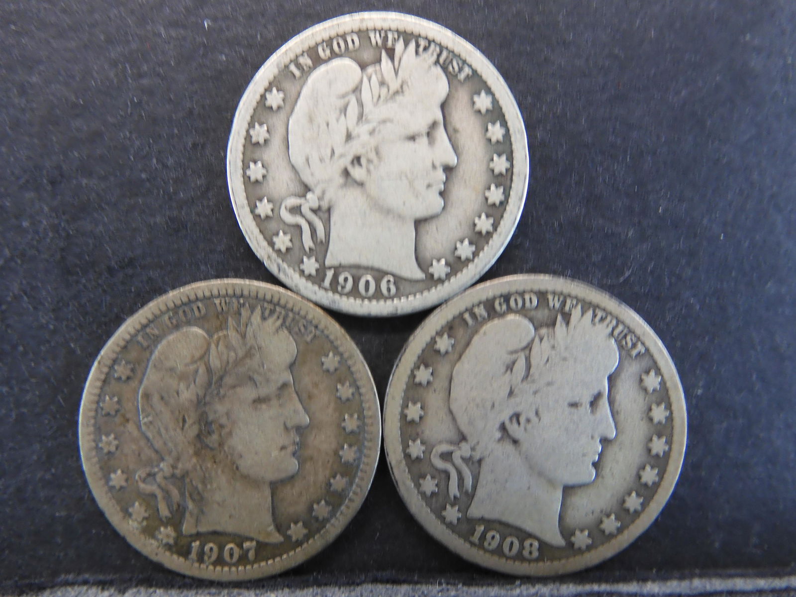 1906 1907 1908 Barber Quarters. (1 of 2)