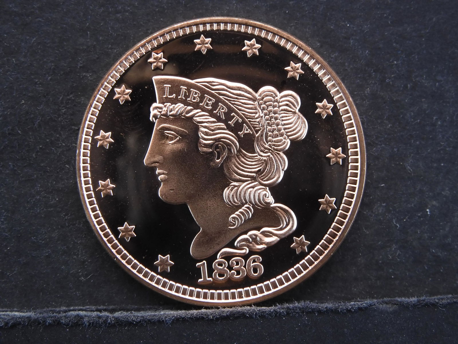 1836 Dated 1oz Pure Copper Coin US Gold Piece Tribute! (1 of 2)