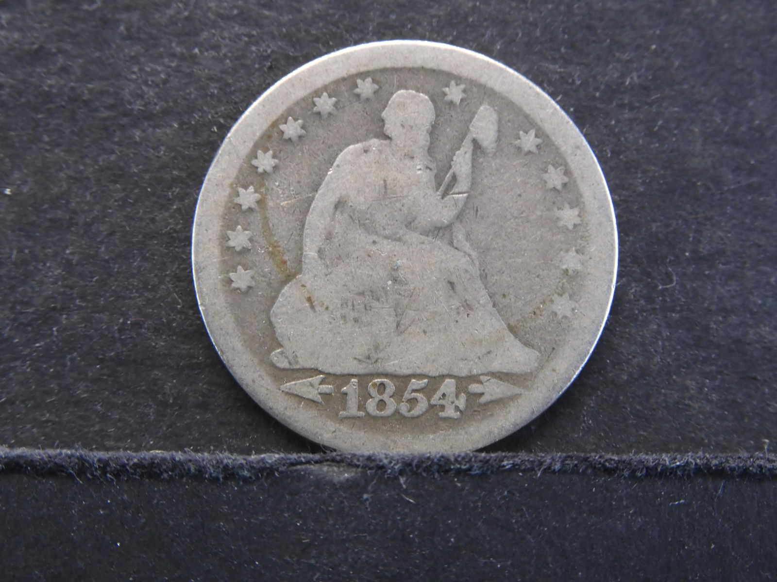 1854 w/Arrows Seated Liberty Quarter Nice Type Coin (1 of 2)