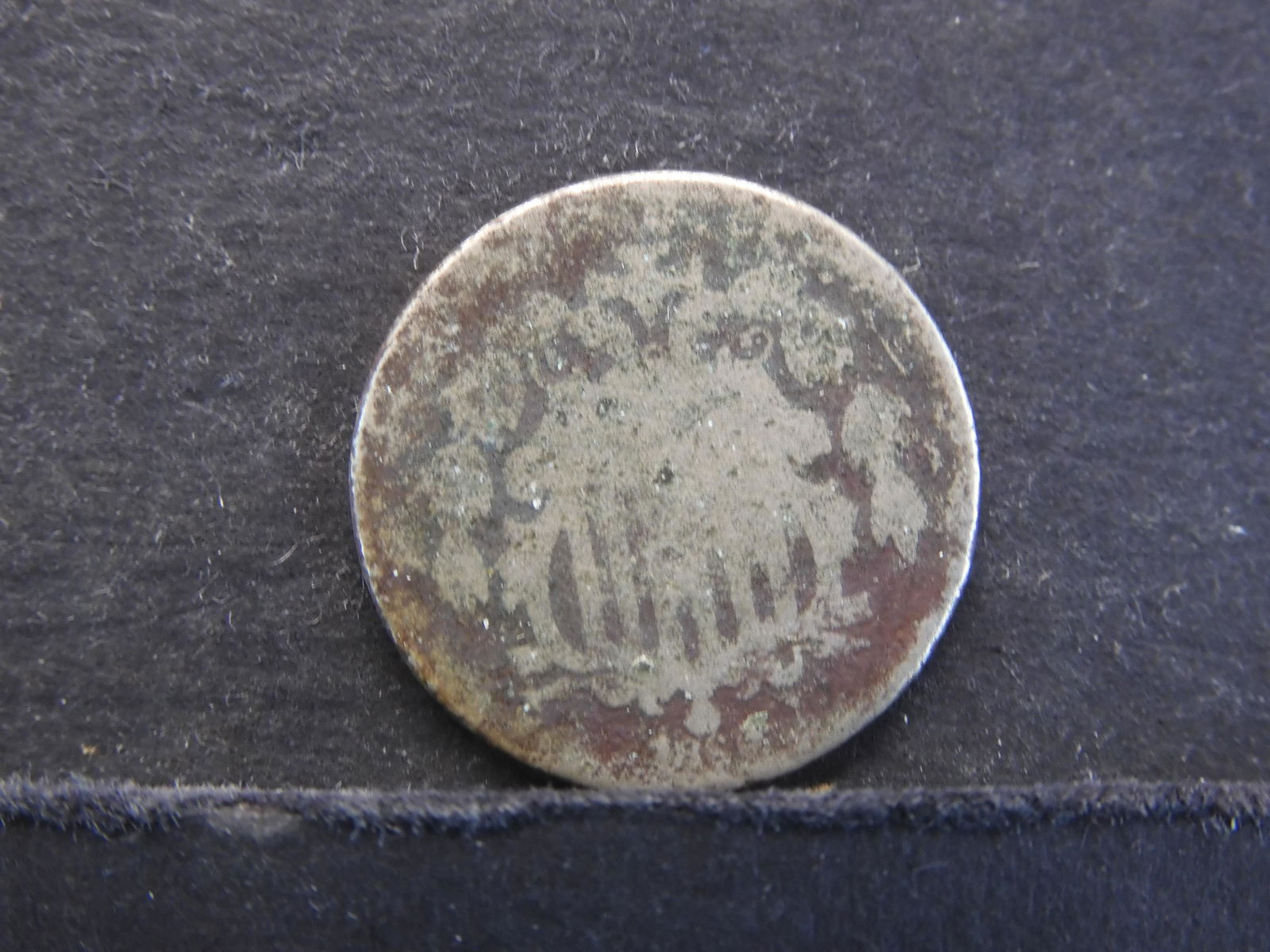 1869 US Shield Nickel Low Grade (1 of 2)